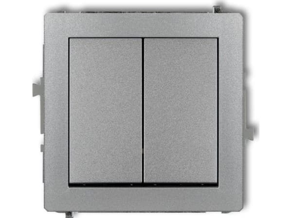 Karlik 7DWP-44.1, Tryckknappsbrytare, Silver, IP20, IP44, 250 V, 10 A