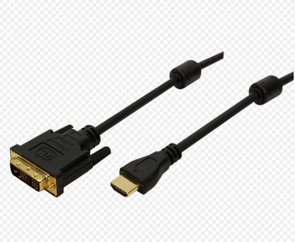 LogiLink 2m HDMI/DVI-D, 2 m, DVI-D, HDMI, Gull, Sort, Hankjønn/hunkjønn
