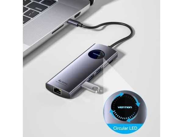 Vention USB-hubb 9-i-1 MST USB-C 4K 100W PD 5Gbps