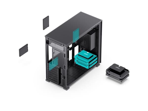 Jonsbo D41 STD - - sidepanel med vindu - USB/lyd
