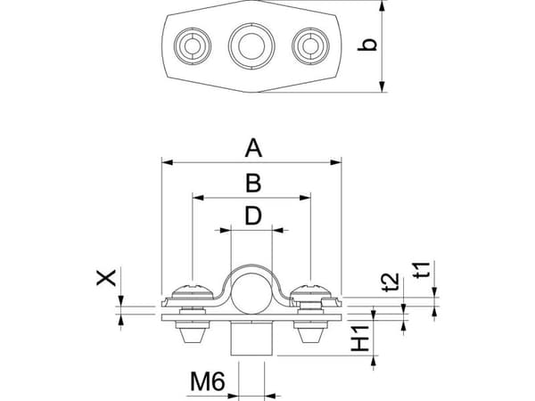 Obo Bettermann =, Stål, Stål, 5 mm, 1,25 mm