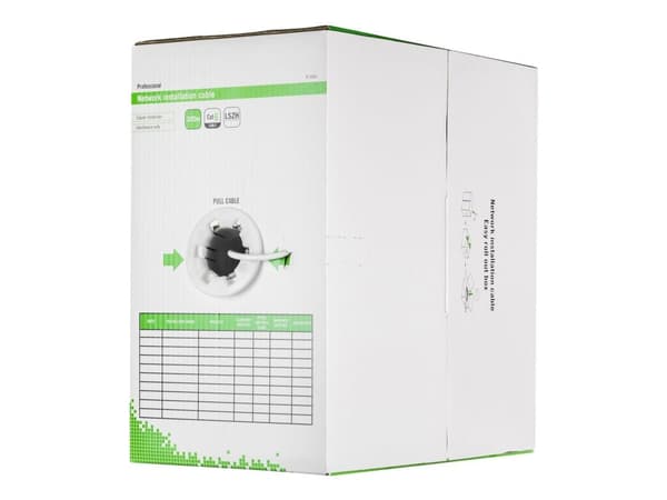 DELTACO - Bulkkabel - 305 m - UTP - CAT 6 - vit