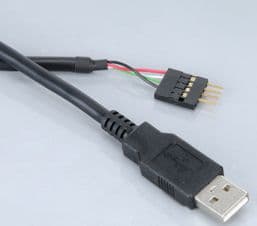 Akasa EXUSBIE-40 - USB-kabel - USB (han) - USB 2.0 - 40 cm - sort