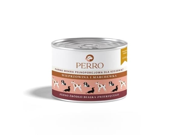 PERRO Junior Pork with carrot - vådt hundefoder - 410g