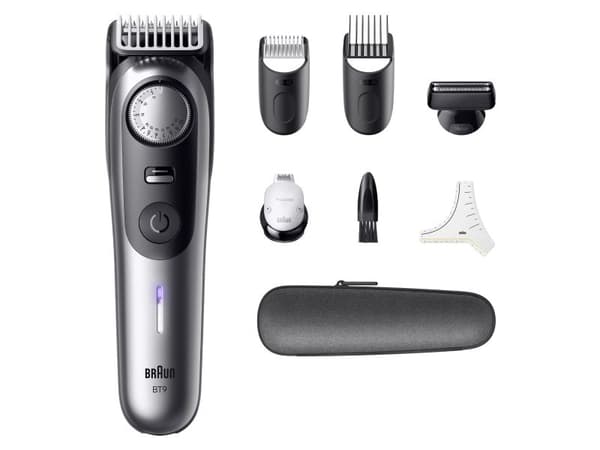 Braun BeardTrimmer 9 80789785, AC/Batteri, Grå