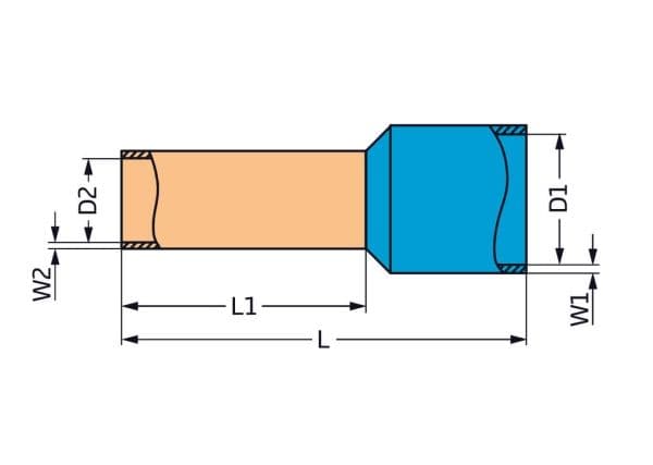 Wago holkki 4mm2 harmaa 216-207 /100kpl / Wago
