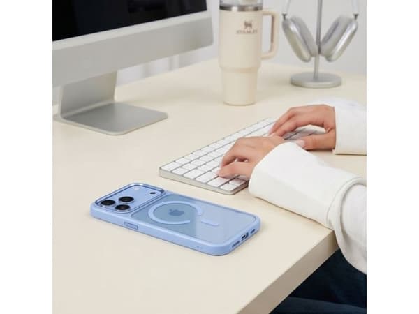 Tech-Protect Magmat Magsafe CC Case for iPhone 17 Pro Max / 18 Pro Max - Transparent Light Blue
