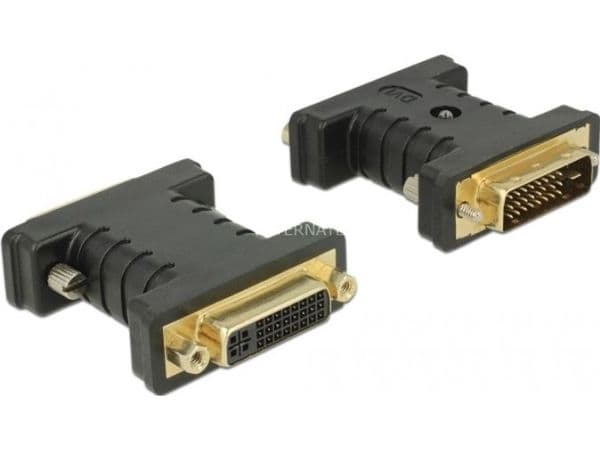 Delock - Videoadapter - enkeltlink - DVI-D (han) til DVI-I (hun) - tommelskruer - sort