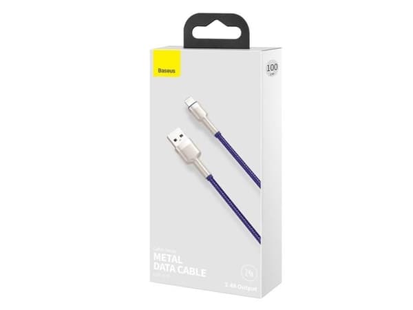 Baseus Cafule USB til Lightning-kabel, 2,4A, 1m (lilla)