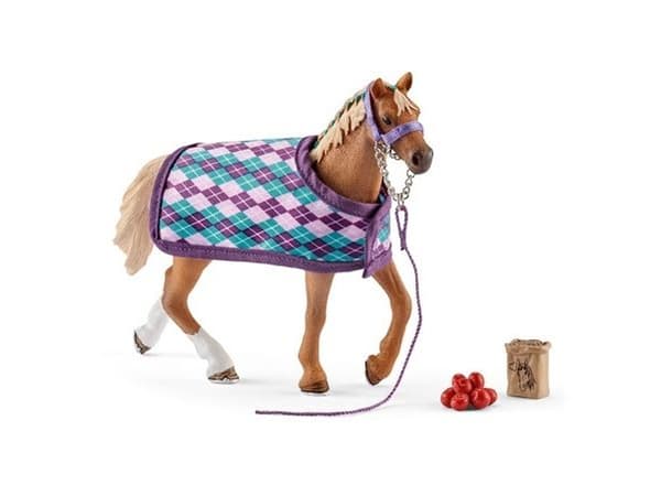 Schleich English Thoroughbred with blanket