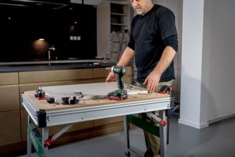 Metabo MWB 100, Beige, Metallisk, Tre, Rektangulær form, 4 ben, H-ben, 710 mm