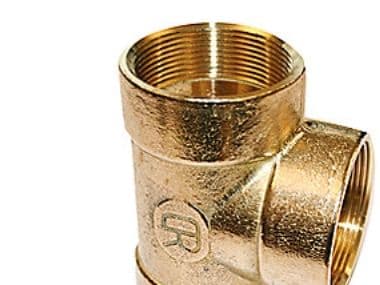 T-koppling mässing muff/muff 1 1/4"