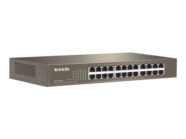 Tenda TEF1024D - Switch - 24 x 10/100 - stasjonær, rackmonterbar