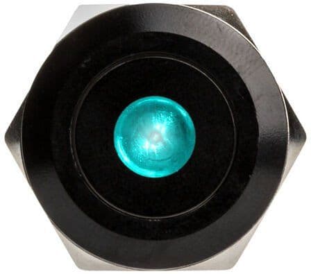 DimasTech vandalismalsäker strömbrytare/tryckknapp 22mm, Blackline Dot – RGB