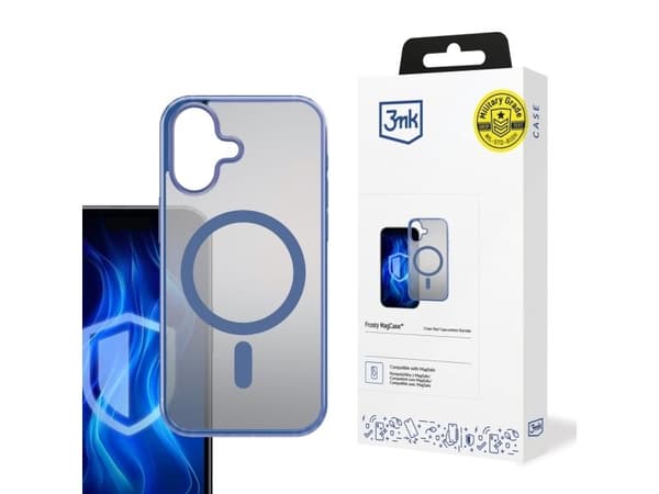 3MK Frosty MagCase iPhone 16 Plus blue