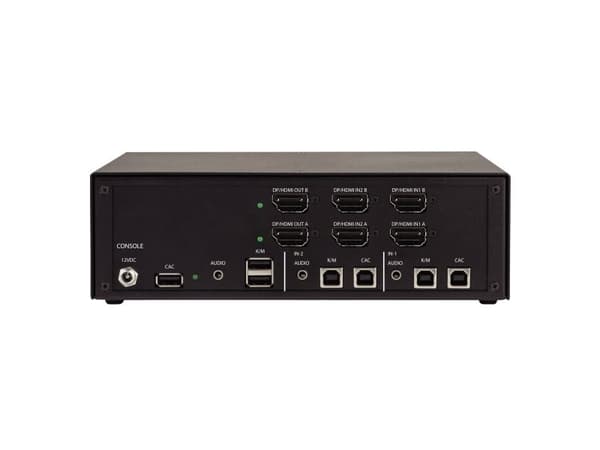NIAP4 SECURE KVM SWITCH, 2 port dual head HDMI/DP combo, CAC