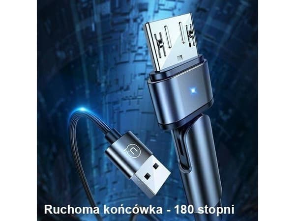 USB-kabel Usams USB-A till microUSB 1 m grön