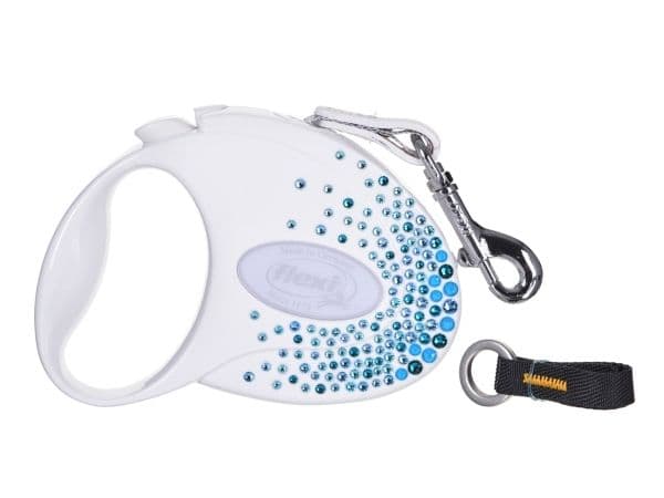 Flexi Glam Splash Ocean-hundkoppel, S, TASMA 3 m, vit