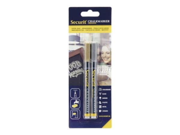 Securit BL-SMA100-V2-GDSL, Guld, Silver, Trubbig, 1 styck