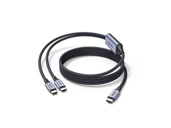 Ugreen USB-kabel 2in1 USB-C - 2xUSB-C PD 140W 2m - svart
