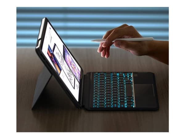 Inateck - Tangentbord - trådlös - Bluetooth 5.3, magnetisk docka - grå