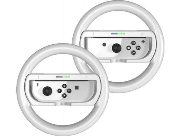 JYS 2x Handlebar + 2in1 Holder for Nintendo Switch OLED and Nintendo Switch/White