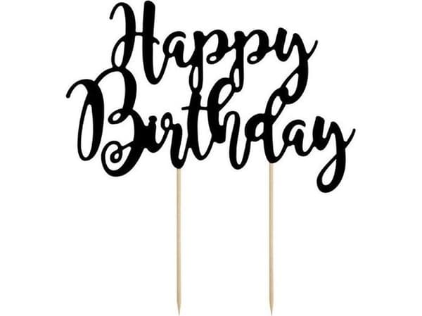 Happy Birthday kagepynt, sort