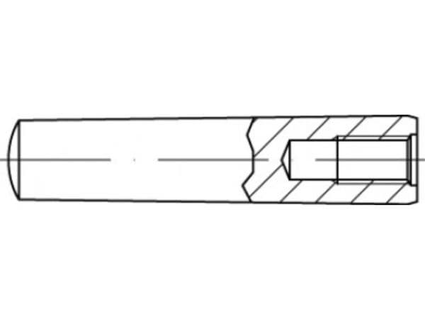 TOOLCRAFT konisk spik 6 mm stål - 25 st