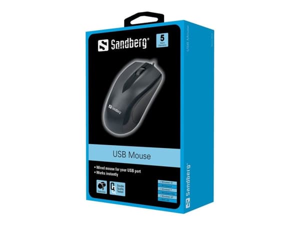 Sandberg USB Mouse - Mus - optisk - 3 knapper - kablet - USB