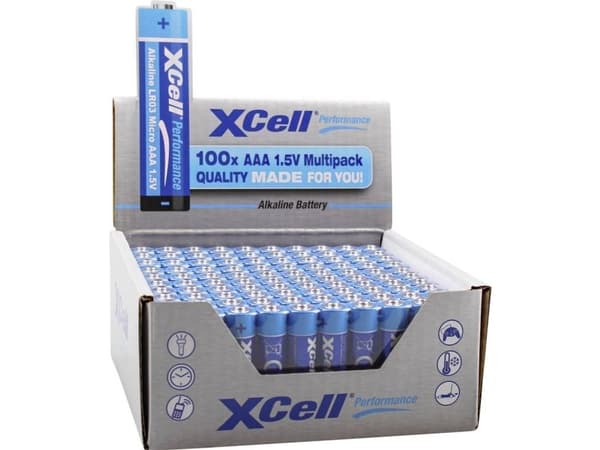XCell batteri Performance LR03 Micro AAA - 100 stk i eske