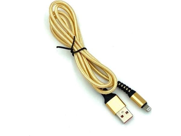 Denmen USB-A - Lightning USB-kabel 1 m gull (29359)