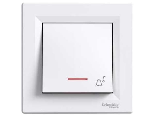Schneider Electric ringklockknapp Asfora belyst vit (EPH1700321)