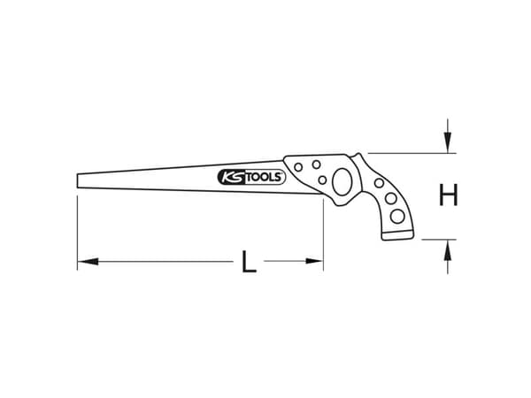 KS Tools BERYLLIUMplus, kapsåg, trä, 37 cm, 90 mm, 500 g