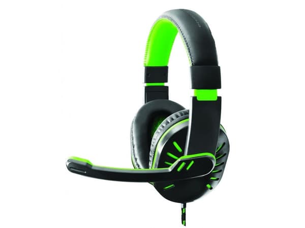 Crow gaming-headset med mikrofon, grön