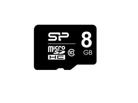 SILICON POWER - Flash-minneskort (microSDHC till SD-adapter ingår) - 8 GB - Klass 10 - microSDHC