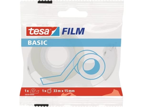 TESA Basic, 33 m, Gjennomsiktig, tesafilm, 15 mm, 1 stykker