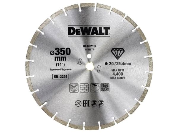 DEWALT 350x25.4mm SEGMENTAL DIAMANTMÅL