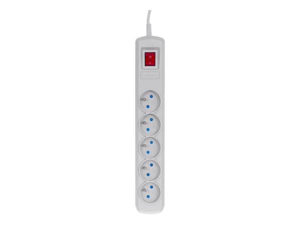 Activejet ACP-5GN 3M SZ, 3 m, 5 AC-utgångar, inomhus, Typ E, Typ E, Plast