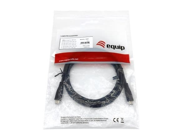 Equip 128832, 0,3 m, USB C, USB C, USB 2.0, 0,48 Gbit/sek, Sort