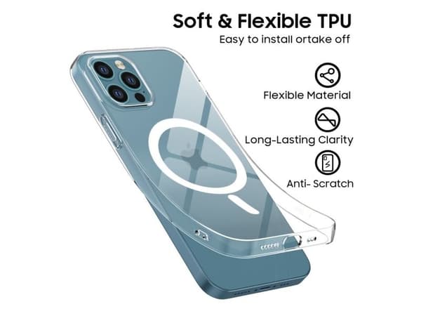 TECH-PROTECT FLEXAIR Magsafe-deksel til iPhone 12/12 Pro CLEAR