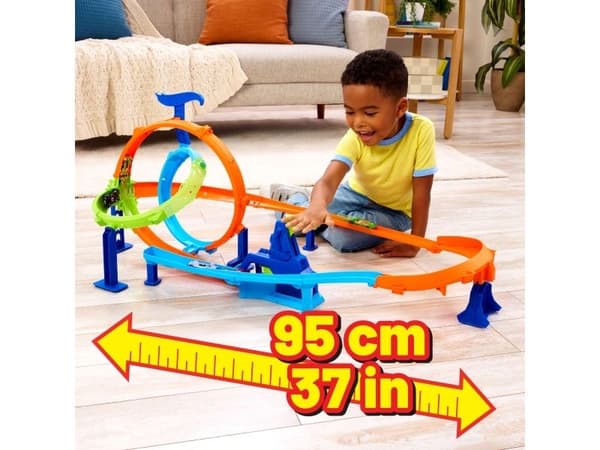 Hot Wheels Stunt Tracks Double Loop Smash