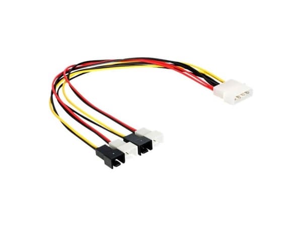 Delock - Viftestrømadapter - 2-pin intern strøm (hann) til 4-pin intern strøm (hann) - 30 cm
