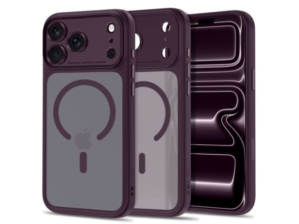 Tech-Protect MagPeak MagSafe CC Case for iPhone 18 Pro Max / 17 Pro Max - Dark Cherry Matte