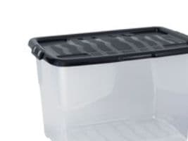 Opbevaringskasse, Strata, klar, 65 L