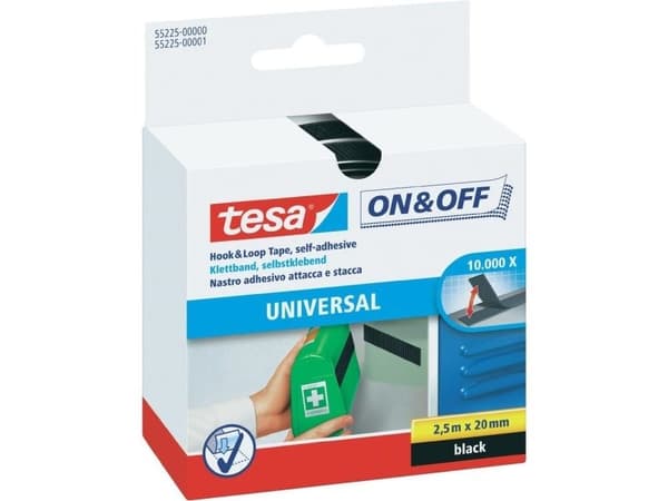 Tesa On &amp; Off - Monteringskläbemiddel - 2 cm x 1 m - vit