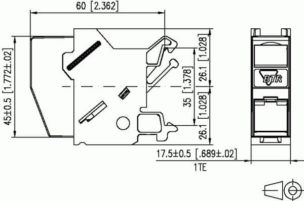 METZ CONNECT E-DAT -moduuli REG varustelematon IP20 vaaleanharmaa