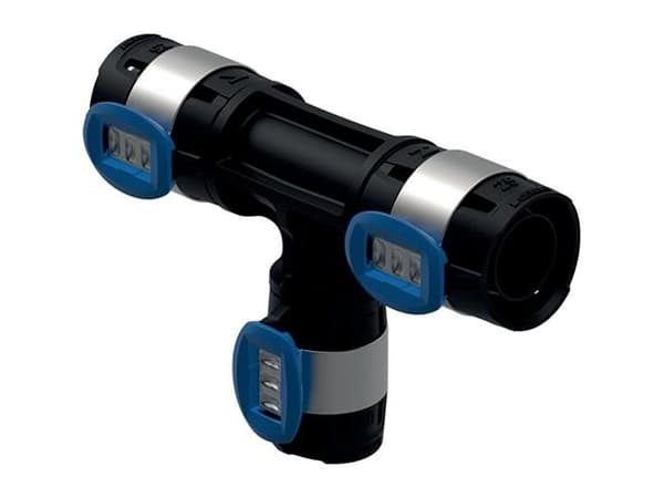 Geberit FlowFit tee 32 x 16 x 32 mm, sort PPSU