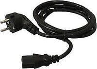 Power Cord 1.8m EU, Black three-pole