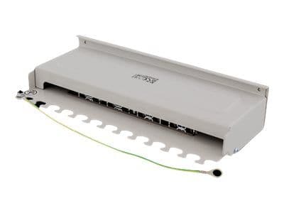 DELTACO PAN-210 - Patch-panel - väggmontering - CAT 6a - RJ-45 X 8 - grå