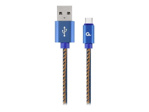Cablexpert CC-USB2J-AMCM-1M-BL, 1 m, USB A, USB C, USB 2.0, 480 Mbit/s, Sininen